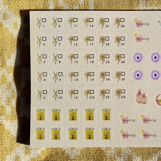 Ramadan Planner Sticker Sheets