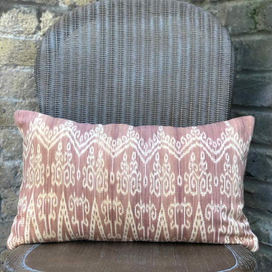 Ikat Lumbar Pillow Cover - Dayak Russet