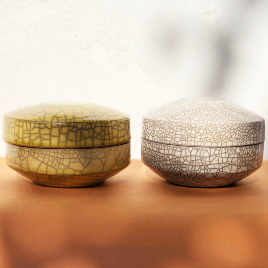 Yellow Raku Box