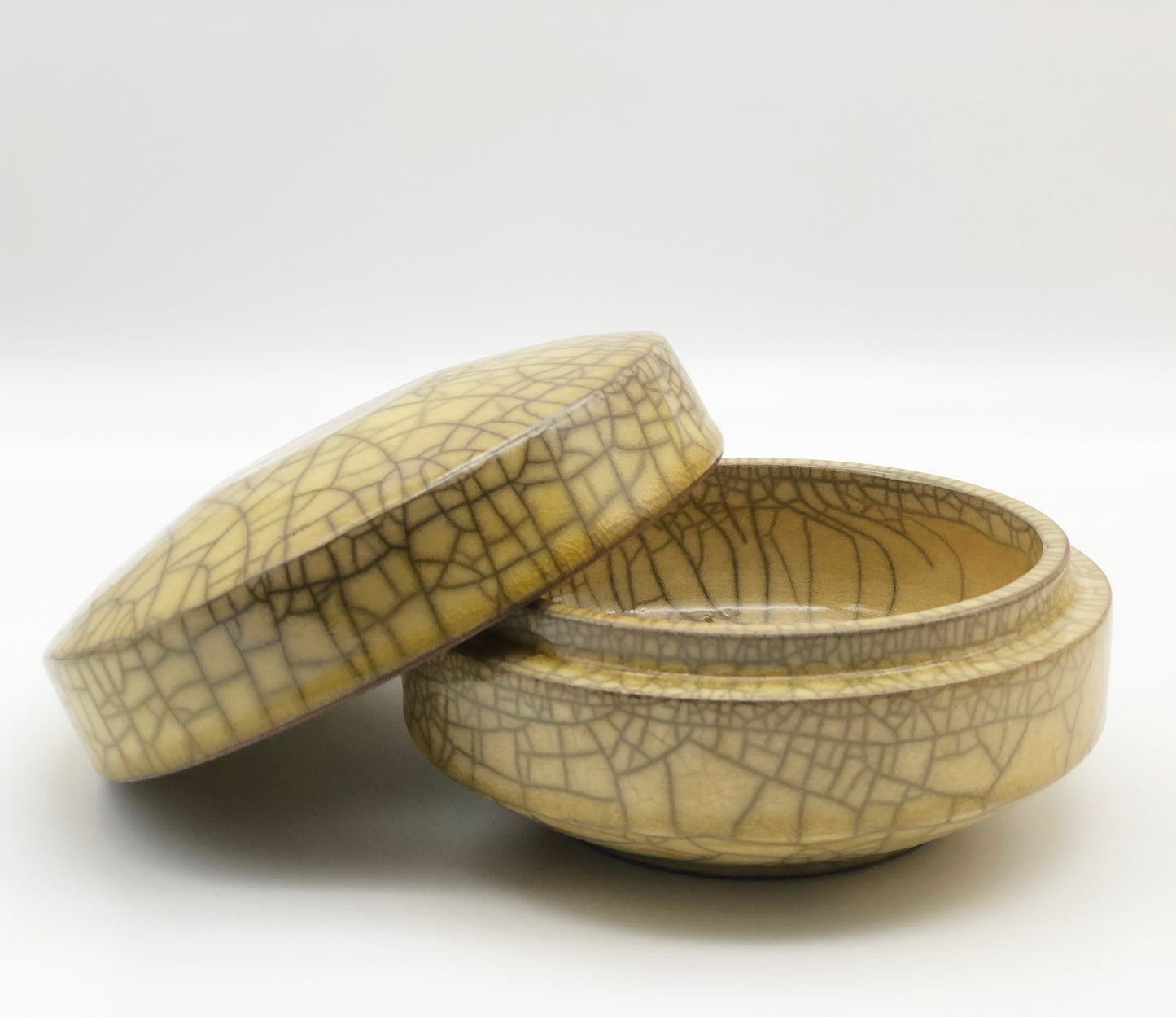Yellow Raku Box