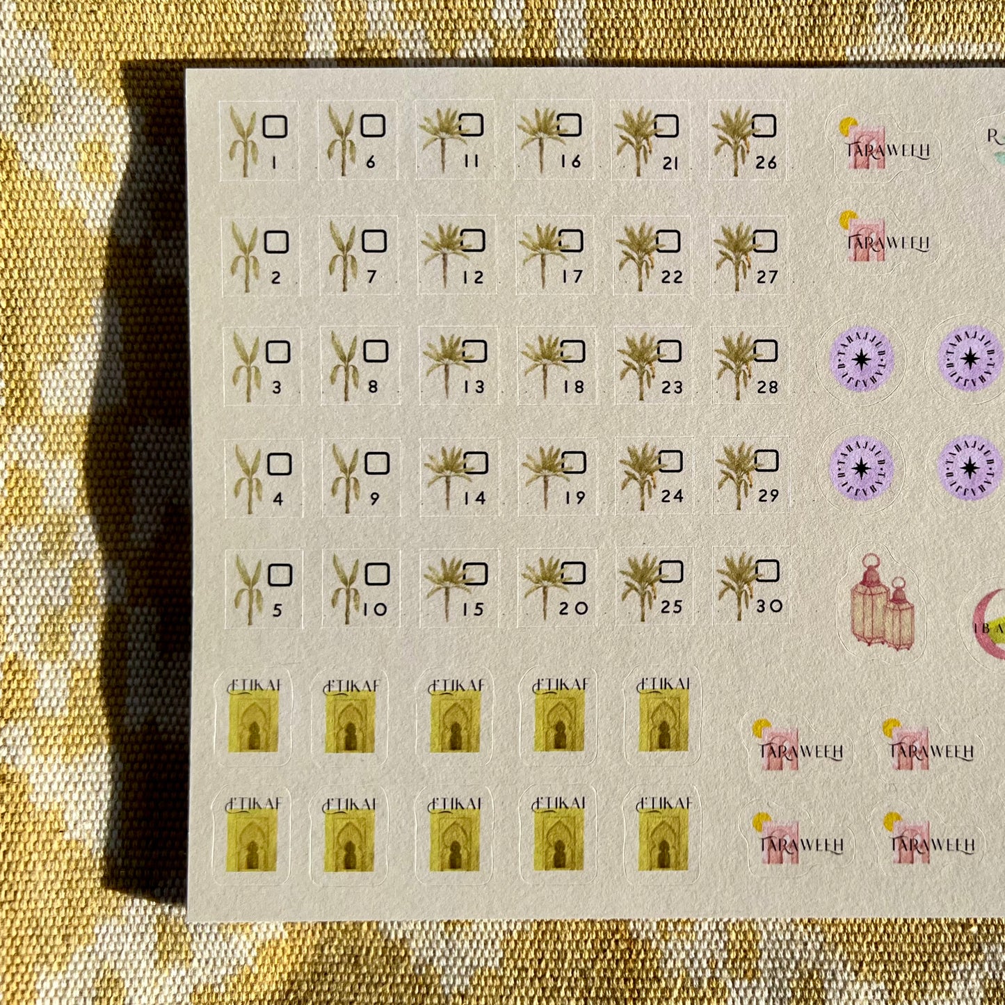 Ramadan Planner Sticker Sheets