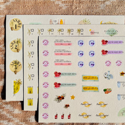 Ramadan Planner Sticker Sheets