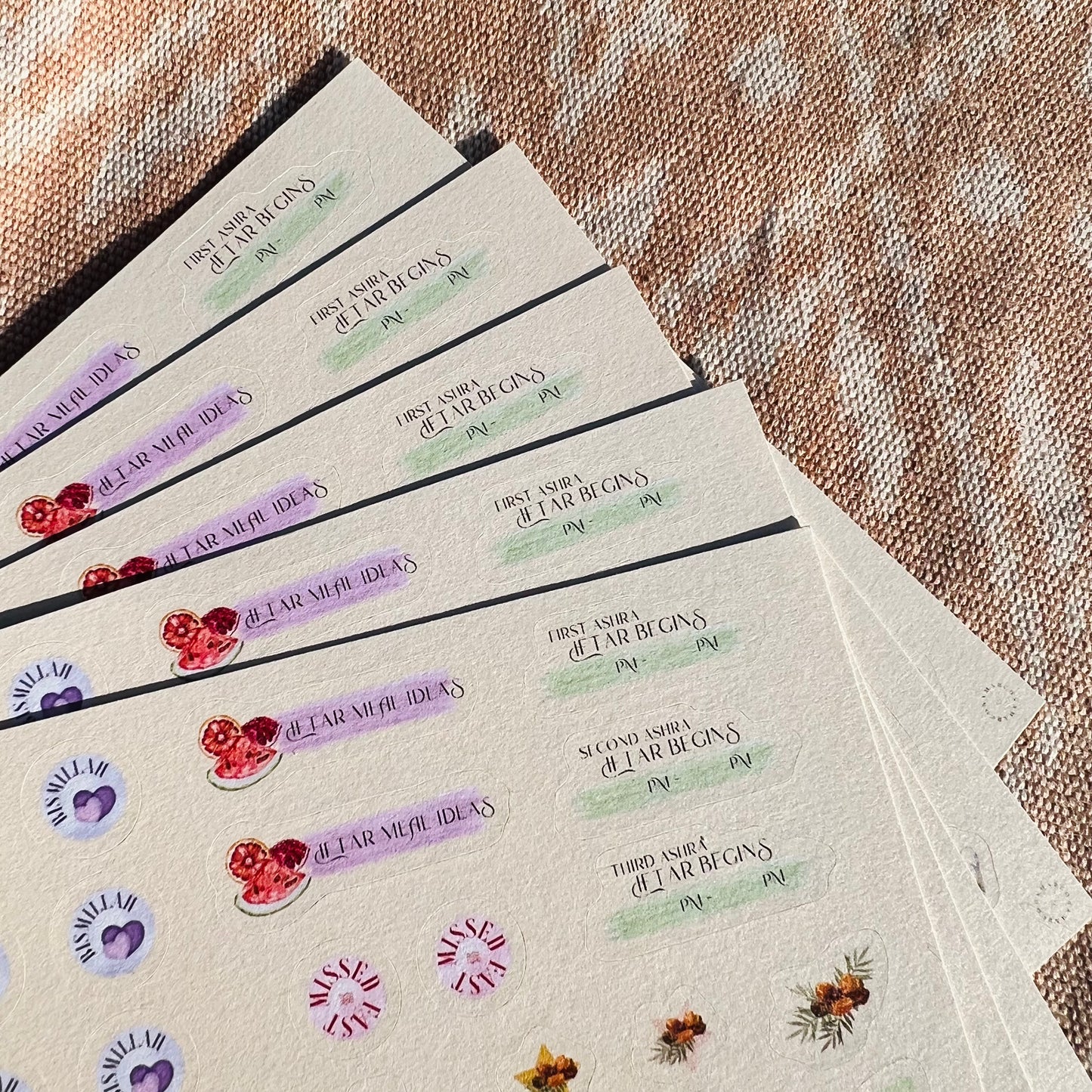 Ramadan Planner Sticker Sheets