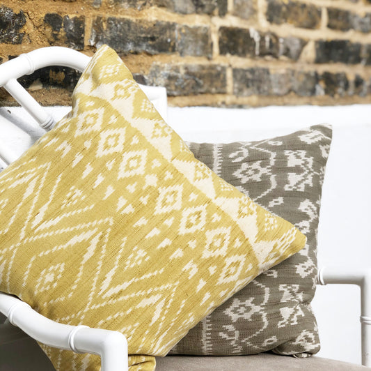 Ikat Cushion Cover - Rote Mustard