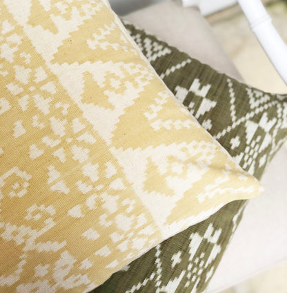 Ikat Cushion Cover - Yellow