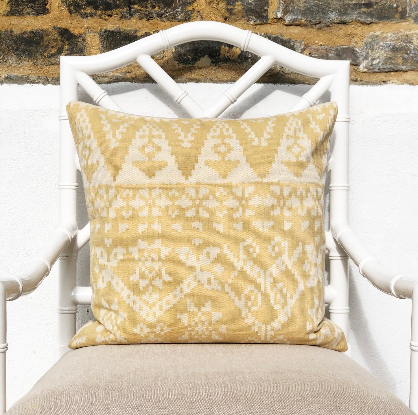 Ikat Cushion Cover - Yellow