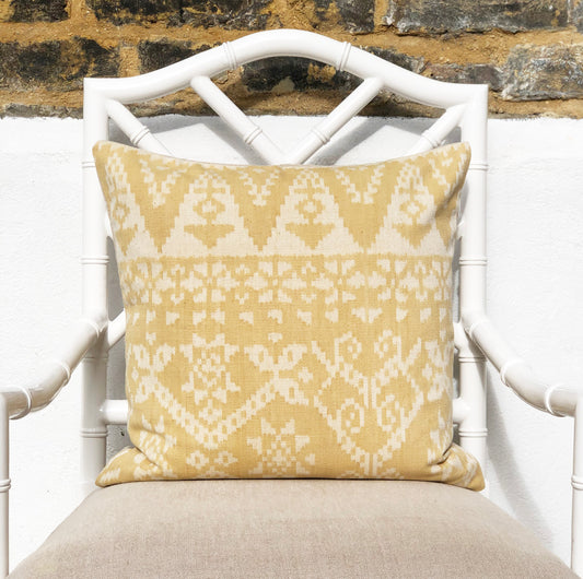 Ikat Cushion Cover - Yellow