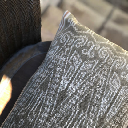 Ikat Lumbar Pillow Cover - Dayak Olive