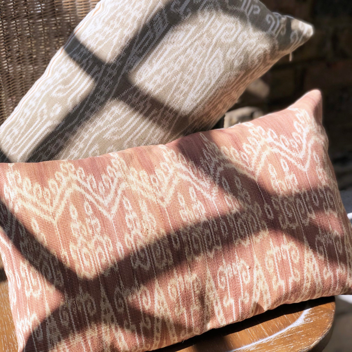 Ikat Lumbar Pillow Cover - Dayak Russet