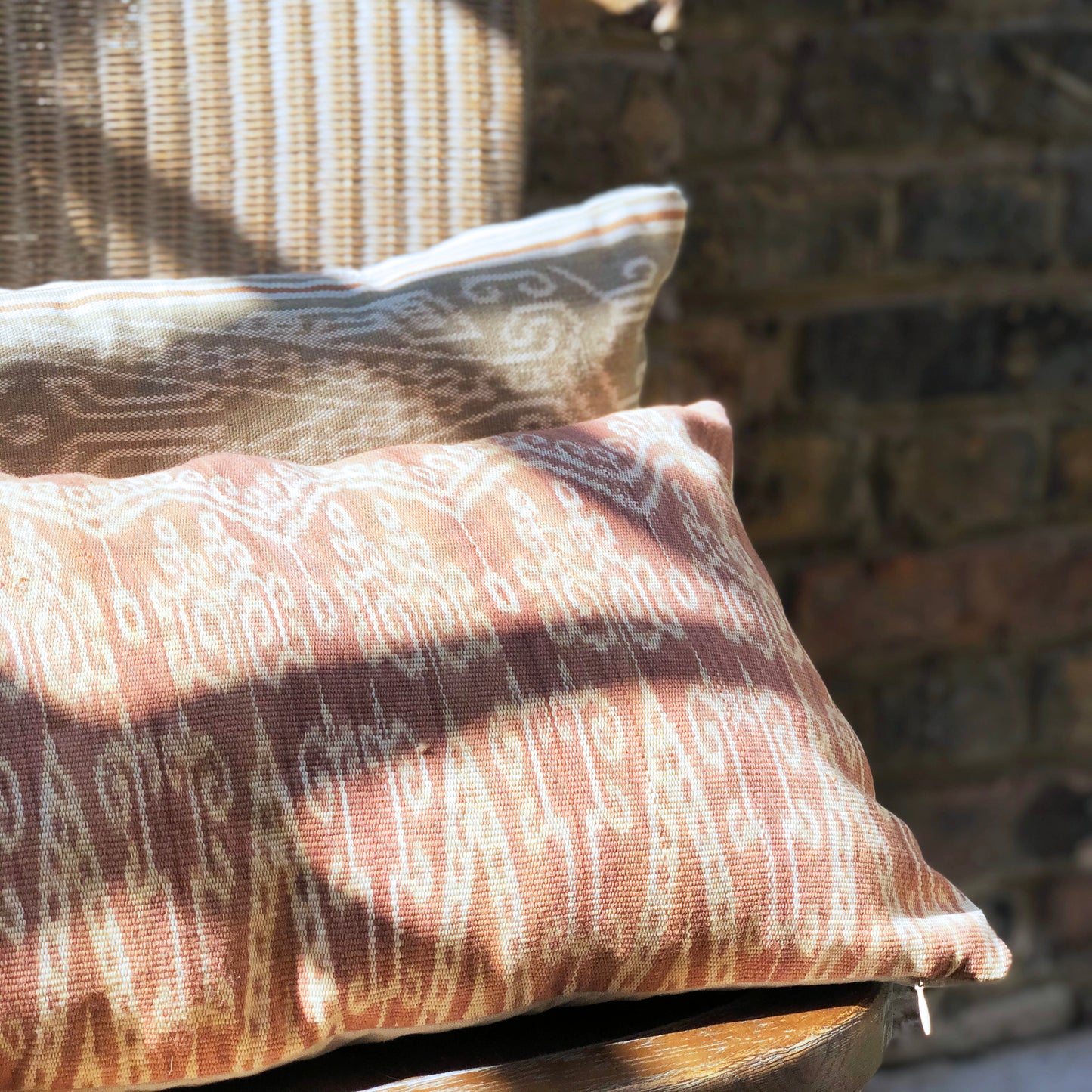 Ikat Lumbar Pillow Cover - Dayak Russet