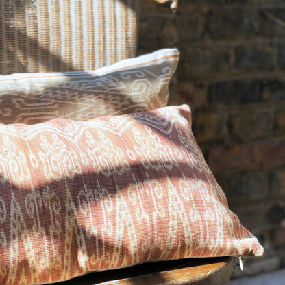 Ikat Lumbar Pillow Cover - Dayak Russet