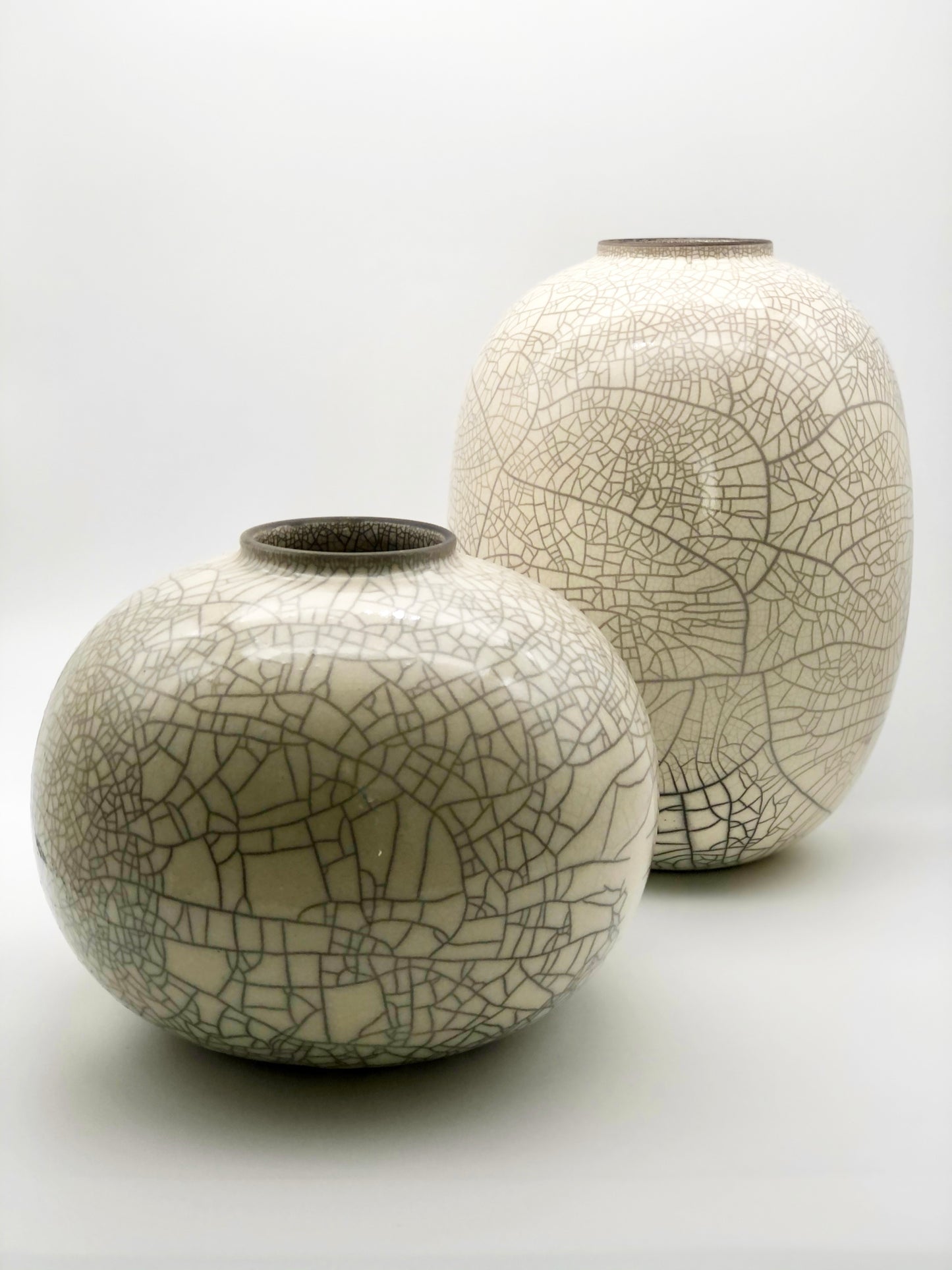 Round Raku Vase