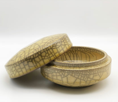 Yellow Raku Box